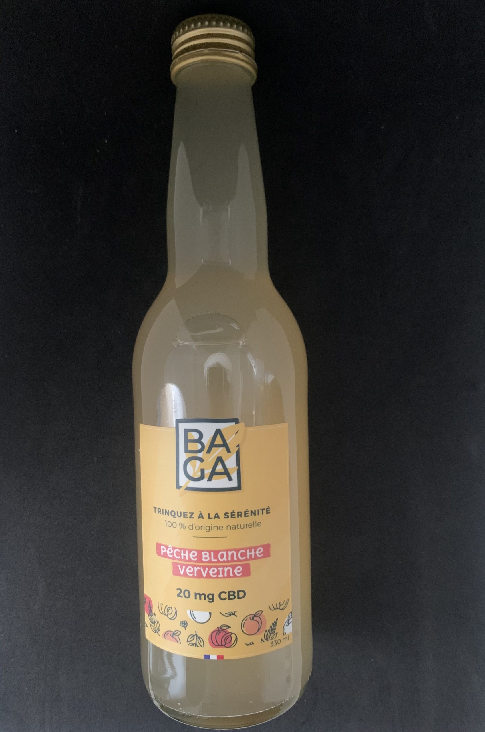 Boisson au CBD pêche&Verveine